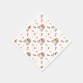 レトロハロウィンキュートキッズフローラ幽霊 スタンダードカクテルナプキン (角)