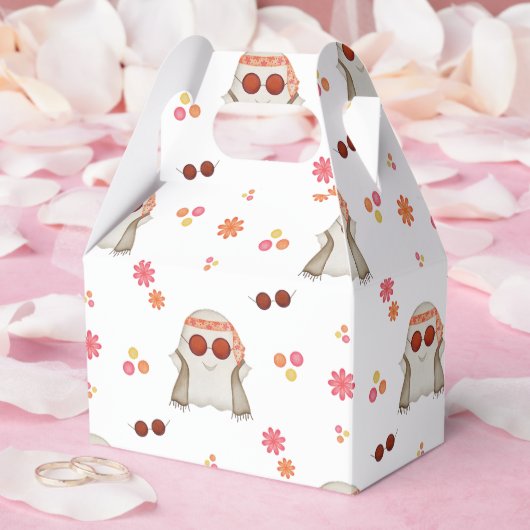 レトロハロウィンキュートキッズフローラ幽霊 フェイバーボックス (ウェディング)