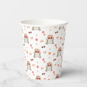 レトロハロウィンキュートキッズフローラ幽霊 紙コップ (裏面)