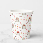 レトロハロウィンキュートキッズフローラ幽霊 紙コップ (正面)