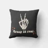 レトロハロウィンクリープ実在ススケルトン クッション (裏面)