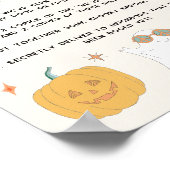 レトロハロウィンゲームブネイバーゲームカードサイン ポスター (角)