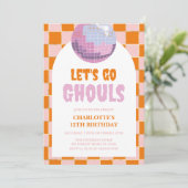 レトロハロウィンディスコバースデー招待状 招待状 (スタンド正面)
