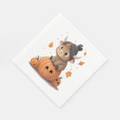 レトロハロウィンハイランドカウズ スタンダードランチョンナプキン (角)