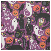 レトロハロウィンパープル ファブリック (見本)