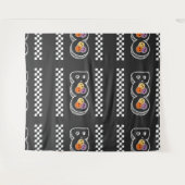 レトロハロウィンブカワイイ タペストリー (正面(横))