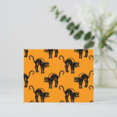 レトロハロウィンブラックキャッツ ポストカード (スタンド正面)