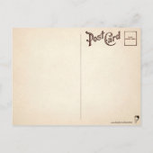 レトロハロウィンブラックキャットポストカード ポストカード (裏面)