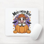 レトロハロウィンモー牛I意味ボーおもしろい秋 マウスパッド (マウス)