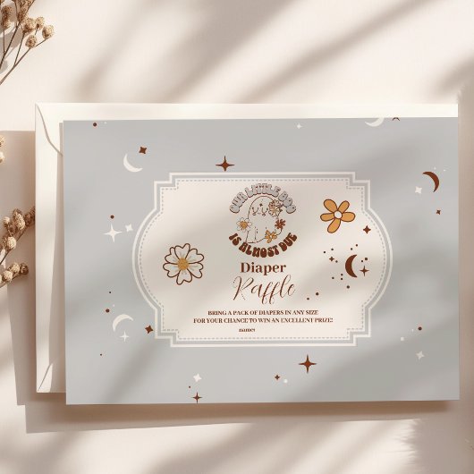 レトロハロウィンリトルブーベビーラッフルおむつ エンクロージャーカード