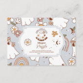 レトロハロウィンリトルブーベビーラッフルおむつ エンクロージャーカード (正面)