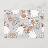 レトロハロウィンリトルブーベビーラッフルおむつ エンクロージャーカード (裏面)