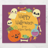 レトロハロウィン不気味 ビールラベル (シングルラベル)