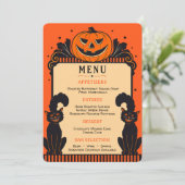 レトロハロウィン装飾スタイルのウェディングメニュー メニュー (スタンド正面)