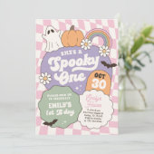 レトロハロウィン1歳の誕生日おめでとう Spooky One 招待状 (スタンド正面)