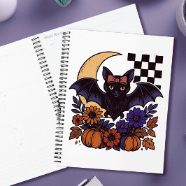 レトロハロウィン コウモリ 月 ゴシック アート プランナー手帳