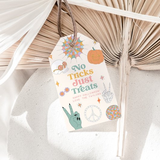 レトロハロウィン　トリックはなしでお菓子だけ ギフトタグ