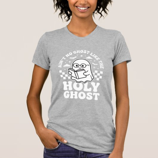 レトロハロウィーンの幽霊デザイン_1 Tシャツ (正面)