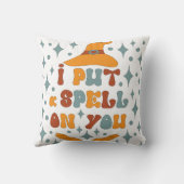 レトロハロウィーンアートプリント クッション (裏面)