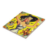 レトロハロウィーンウィッチピンアップ タイル (側面)