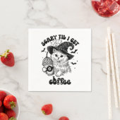 レトロハロウィーンキャットコーヒー怖い「コーヒーが出るまで スタンダードカクテルナプキン (インサイチュ)