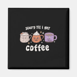 レトロハロウィーンコーヒー怖いTil私はコーヒースポオを取得 マグネット