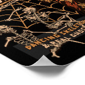 レトロハロウィーンスケルトンホラーモンスターミッドナイトS ポスター (角)