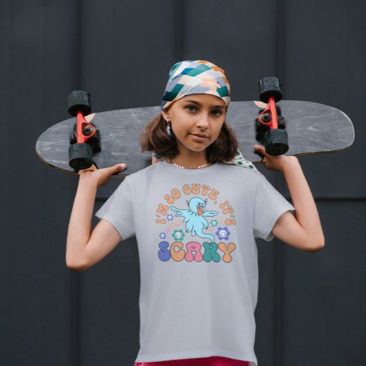 レトロハロウィーンデザイン – 私は怖くて可愛い Tシャツ