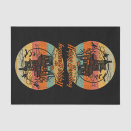 レトロハロウィーンハッピーハインングハ幽霊のよく出るウス 薄葉紙