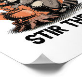 レトロハロウィーンフェラル時間を攪拌するポット ポスター (角)