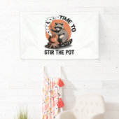 レトロハロウィーンフェラル時間を攪拌するポット 横断幕 (インサイチュ)