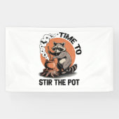 レトロハロウィーンフェラル時間を攪拌するポット 横断幕 (横)