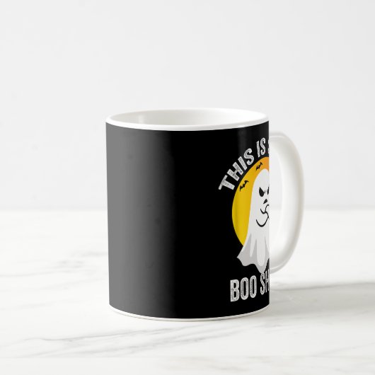 レトロハロウィーンブー幽霊コスチュームこれは、いくつかのブー コーヒーマグカップ (正面右)
