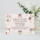 レトロハロウィーンベビーシャワーサンキューカード エンクロージャーカード (スタンド正面)