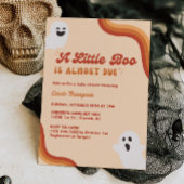 レトロハロウィーンベビーシャワー招待状と幽霊 招待状