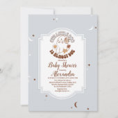 レトロハロウィーンリトルブベビーシャワー 招待状 (正面)