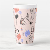 レトロハロウィーンヴィンテージをテーマにしたドードルコーヒーマグ カフェラテマグ (正面)