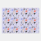 レトロハロウィーンヴィンテージをテーマにしたドードル ラッピングペーパーシート (正面2)