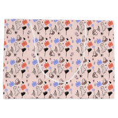 レトロハロウィーンヴィンテージをテーマにしたドードル ラージペーパーバッグ (裏面)