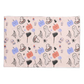 レトロハロウィーンヴィンテージをテーマにしたドードル 枕カバー (裏面)