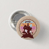 レトロハロウィーン不気味コスメ幽霊のよく出るットハウス幽霊 缶バッジ (正面&裏面)