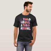 レトロハロウィーン先生グールズグルーヴィスクールトリック Tシャツ (正面フル)