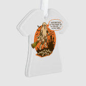 レトロハロウィーン幽霊の安全性 – ステイ・セーフ オーナメント (正面)