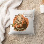 レトロハロウィーン幽霊の安全性 – ステイ・セーフ クッション (ブランケット)