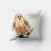 レトロハロウィーン幽霊の安全性 – ステイ・セーフ クッション (裏面)