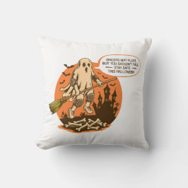 レトロハロウィーン幽霊の安全性 – ステイ・セーフ クッション