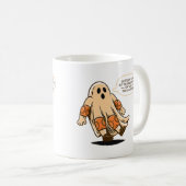 レトロハロウィーン幽霊の安全性 – ステイ・セーフ コーヒーマグカップ (正面右)