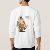 レトロハロウィーン幽霊の安全性 – ステイ・セーフ スウェットシャツ (裏面)