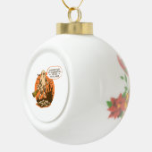 レトロハロウィーン幽霊の安全性 – ステイ・セーフ セラミックボールオーナメント (右)