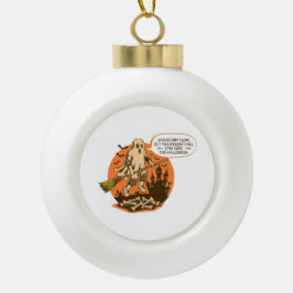 レトロハロウィーン幽霊の安全性 – ステイ・セーフ セラミックボールオーナメント